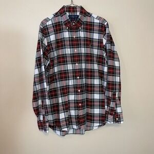 Ralph Lauren Men's Button-Down Shirt Classic Fit Large Red Blue Green Plaid